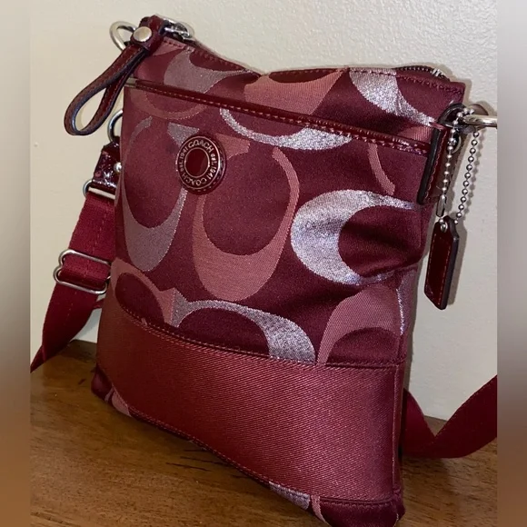 Coach Signature Metallic Stripe Crossbody Bag - Picture 2 of 15